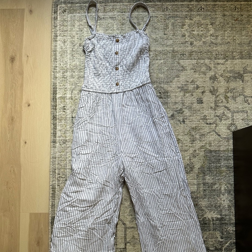 Abercrombie & Fitch Pinstripe Jumpsuit